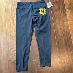 Touch by Alyssa Milano Black Leggings with Yellow Logo NHL Boston Bruins
